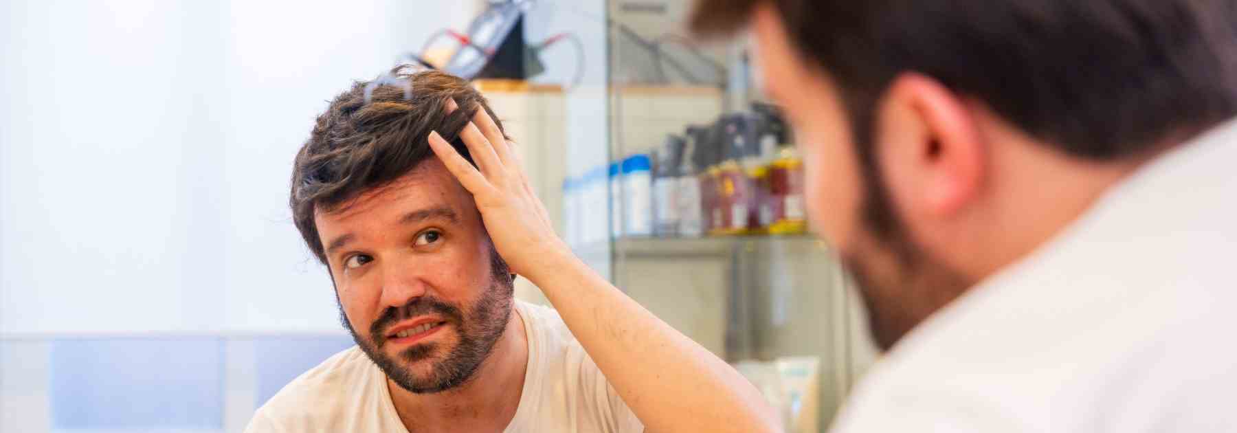 Target crown hair loss in men. 